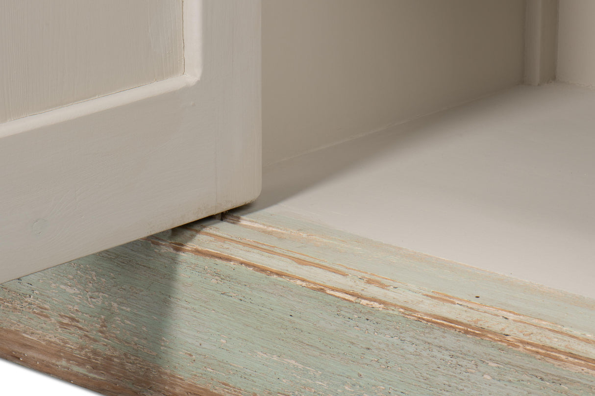 Sarreid Antique Whitewash Sideboard  4 Door