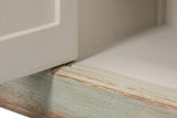 Sarreid Antique Whitewash Sideboard  4 Door
