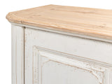 Sarreid Antique Whitewash Sideboard  4 Door