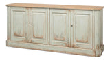 Sarreid Antique Whitewash Sideboard  4 Door