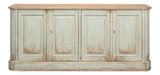Sarreid Antique Whitewash Sideboard  4 Door