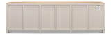 Sarreid Antique Whitewash Sideboard  6 Door