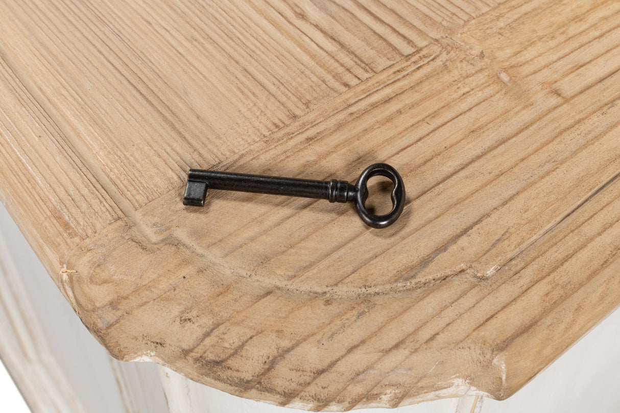 Sarreid Antique Whitewash Sideboard  6 Door