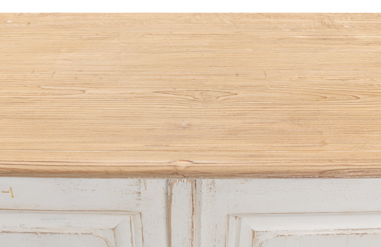 Sarreid Antique Whitewash Sideboard  6 Door