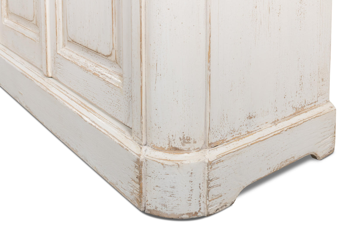 Sarreid Antique Whitewash Sideboard  6 Door