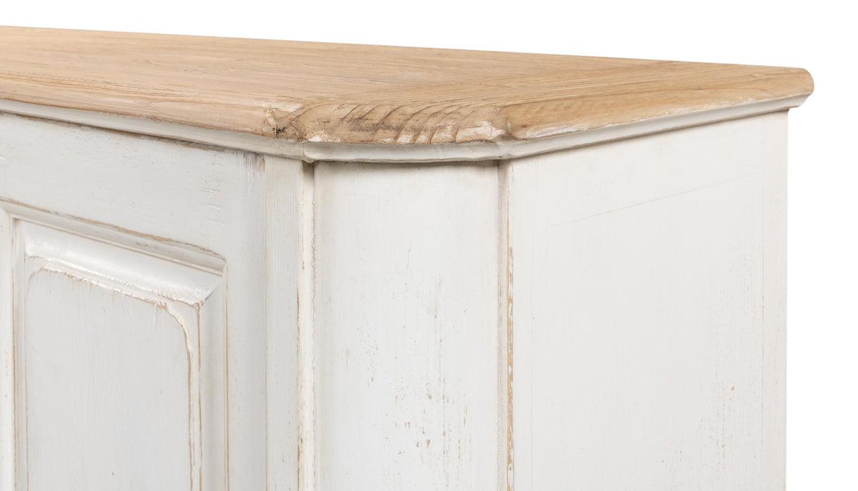 Sarreid Antique Whitewash Sideboard  6 Door