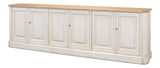 Sarreid Antique Whitewash Sideboard  6 Door