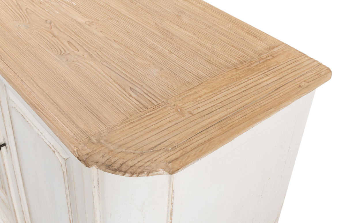 Sarreid Antique Whitewash Sideboard  6 Door