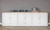 Sarreid Antique Whitewash Sideboard  6 Door