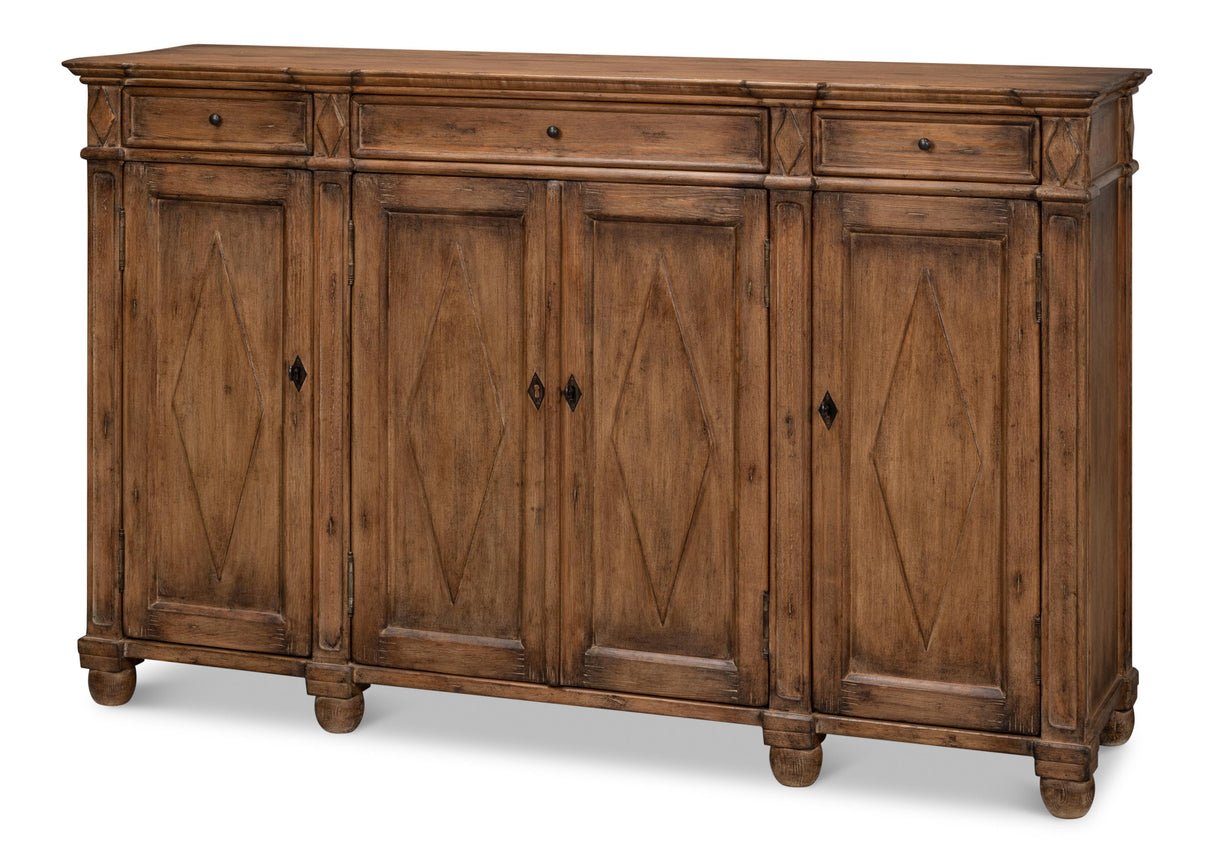 Sarreid Diamond Wall Sideboard  Brown