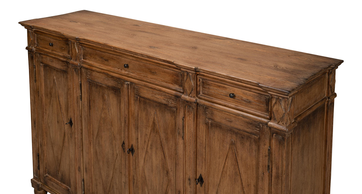 Sarreid Diamond Wall Sideboard  Brown