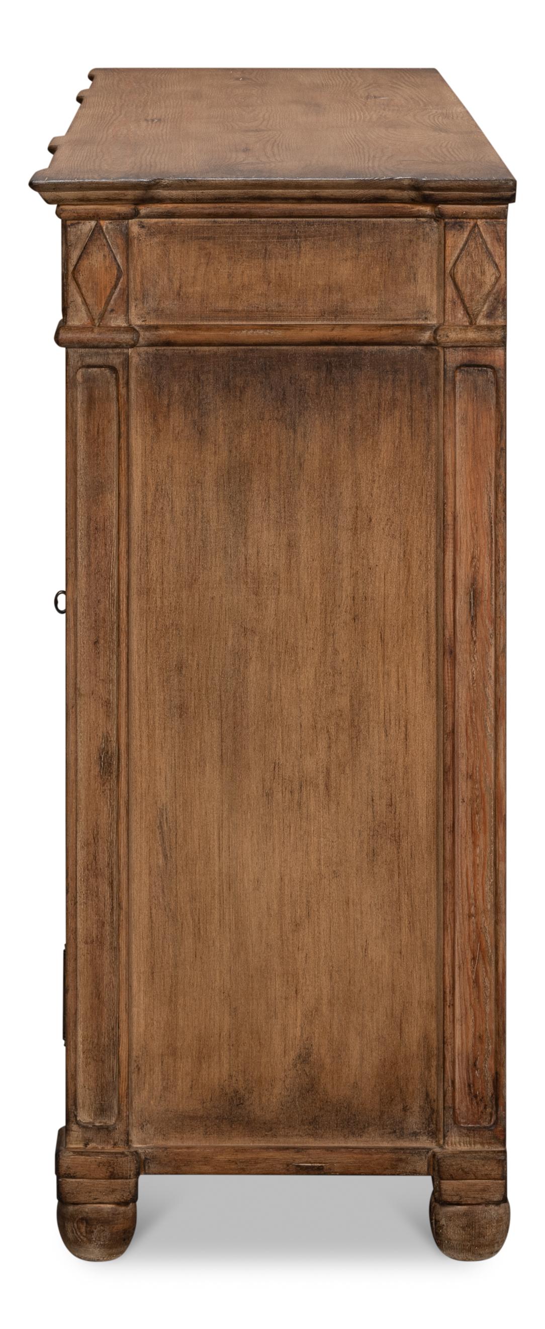 Sarreid Diamond Wall Sideboard  Brown