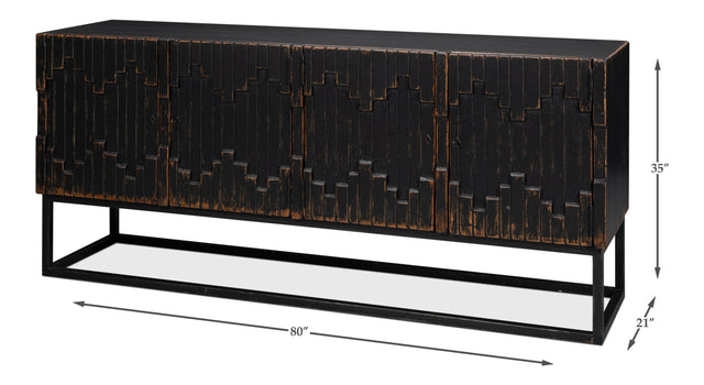 Sarreid Aztec Sideboard  Black