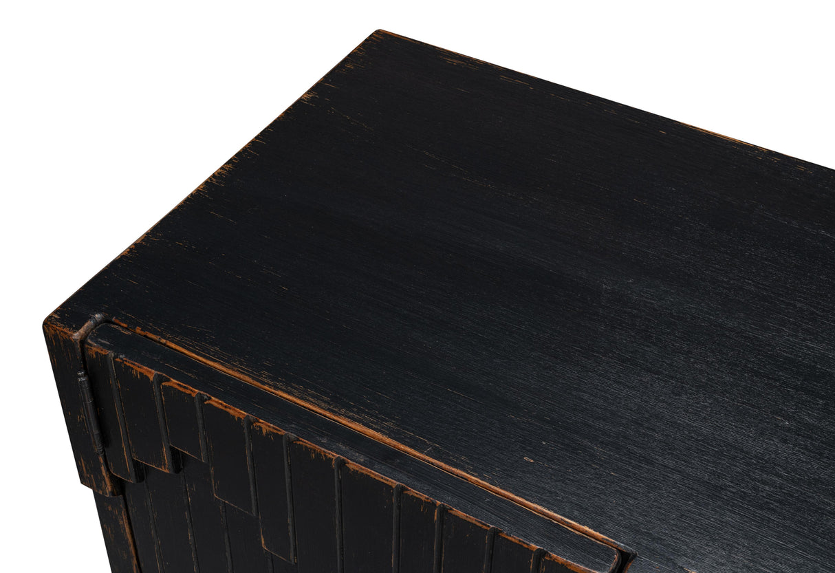 Sarreid Aztec Sideboard On Stand  Whitewash