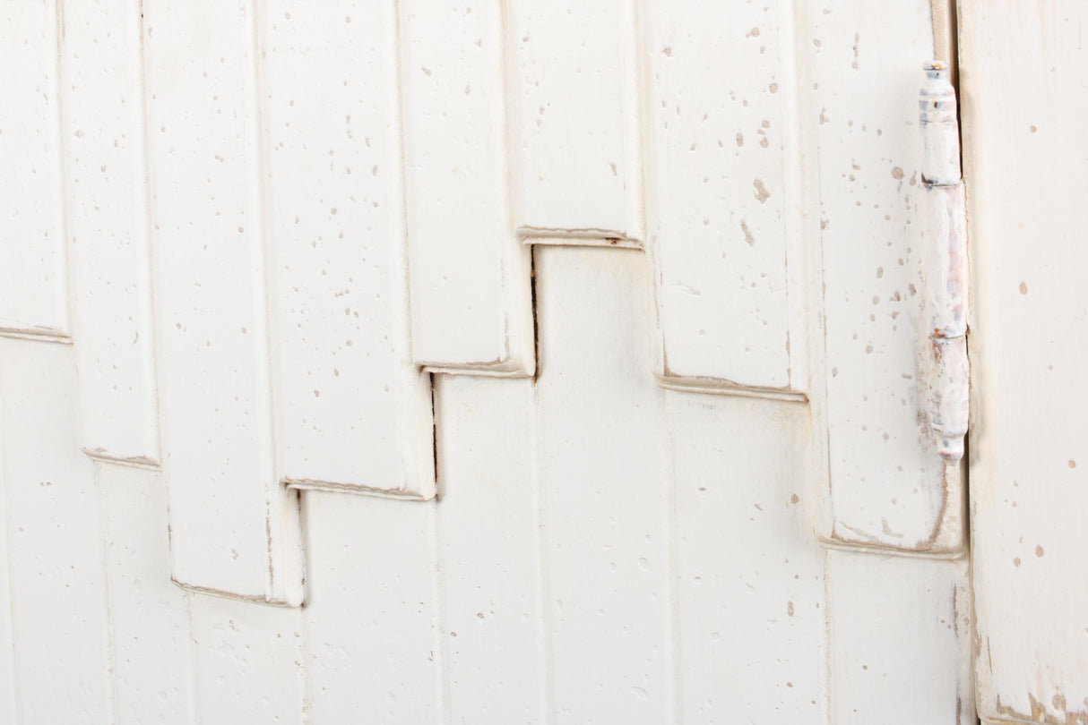Sarreid Aztec Sideboard On Stand  Whitewash