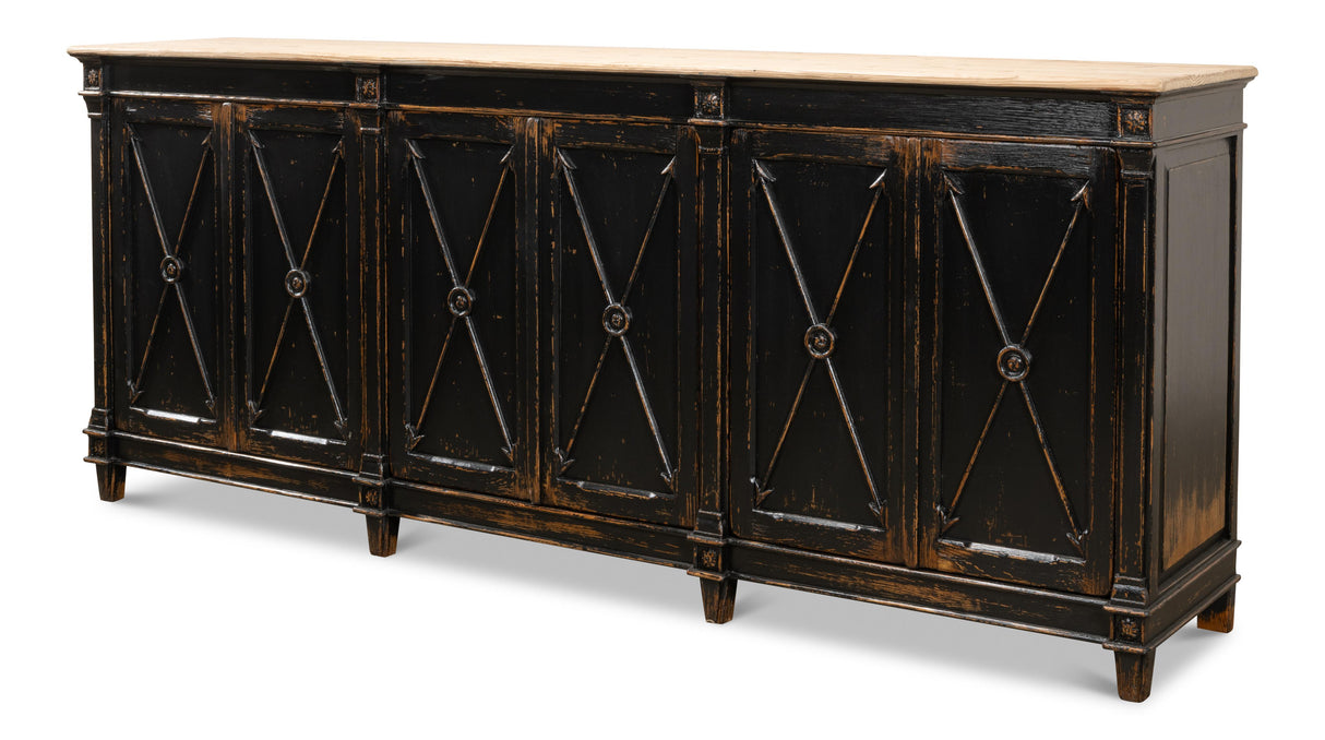 Sarreid Marksman Sideboard  Antique Ebony