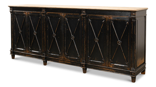 Sarreid Marksman Sideboard  Antique Ebony