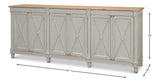 Sarreid Marksman Sideboard Antique Muted Grey