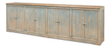 Sarreid Eight Is Enough Sideboard  Antique Blue