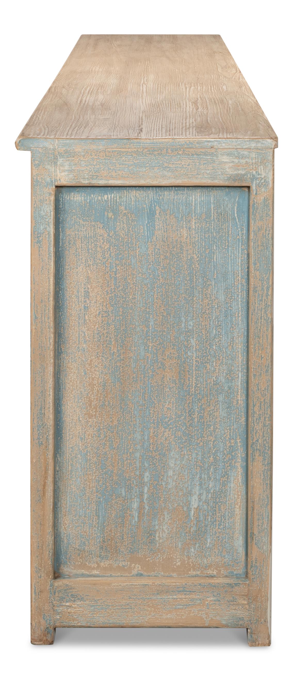 Sarreid Eight Is Enough Sideboard  Antique Blue