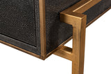 Sarreid Grey Leather Shagreen Desk
