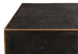 Sarreid Grey Leather Shagreen Cocktail Table