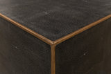 Sarreid Grey Leather Shagreen Cocktail Table