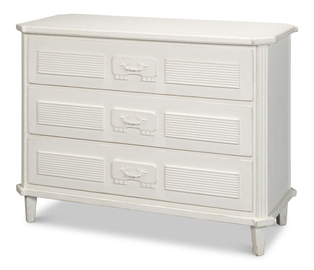 Sarreid Altus Commode  Antique White