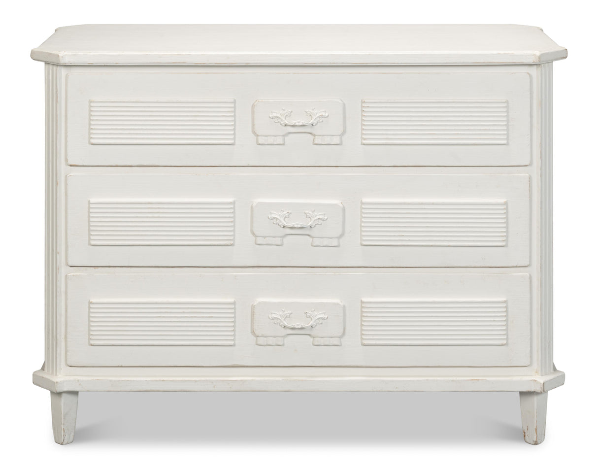 Sarreid Altus Commode  Antique White