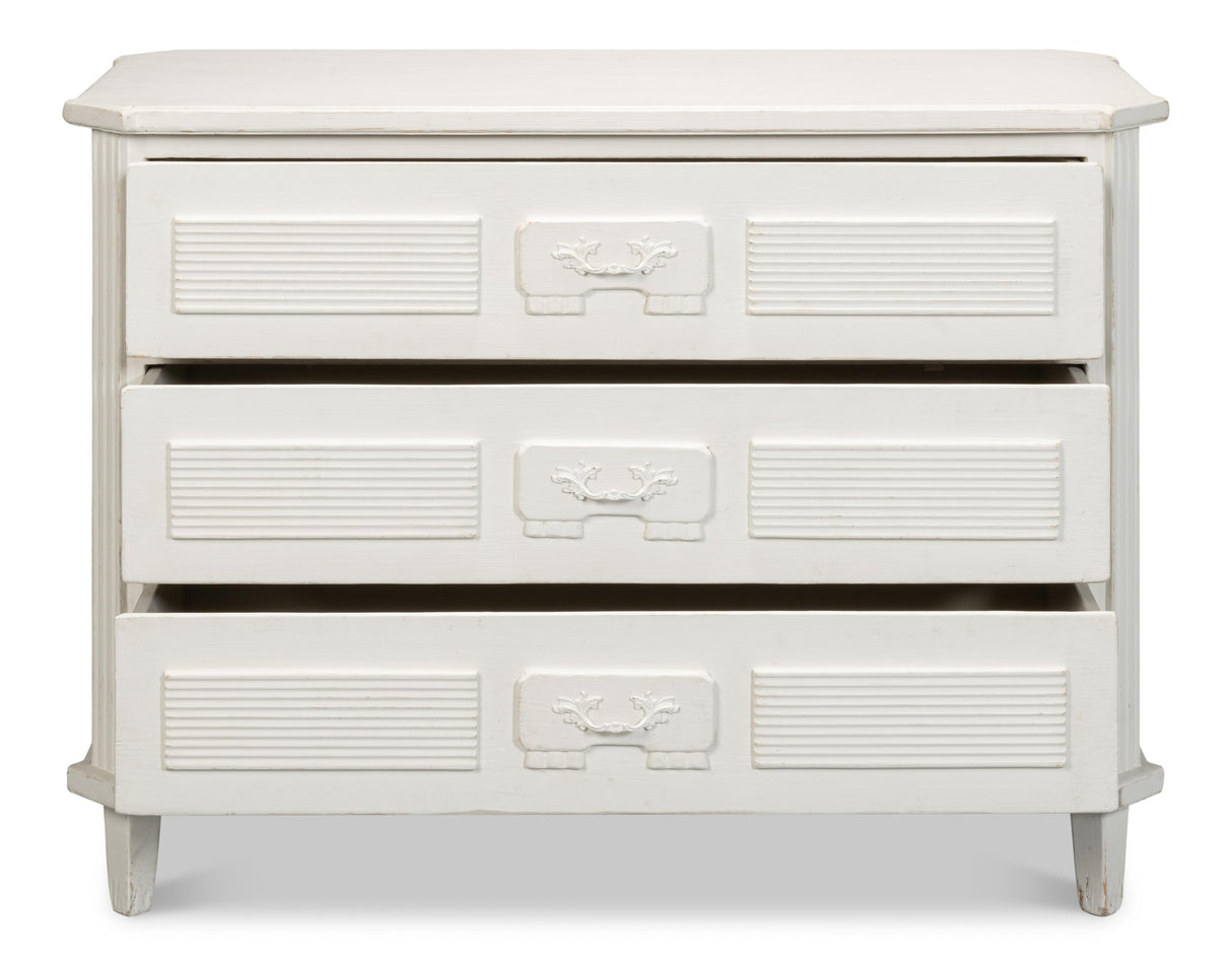 Sarreid Altus Commode  Antique White