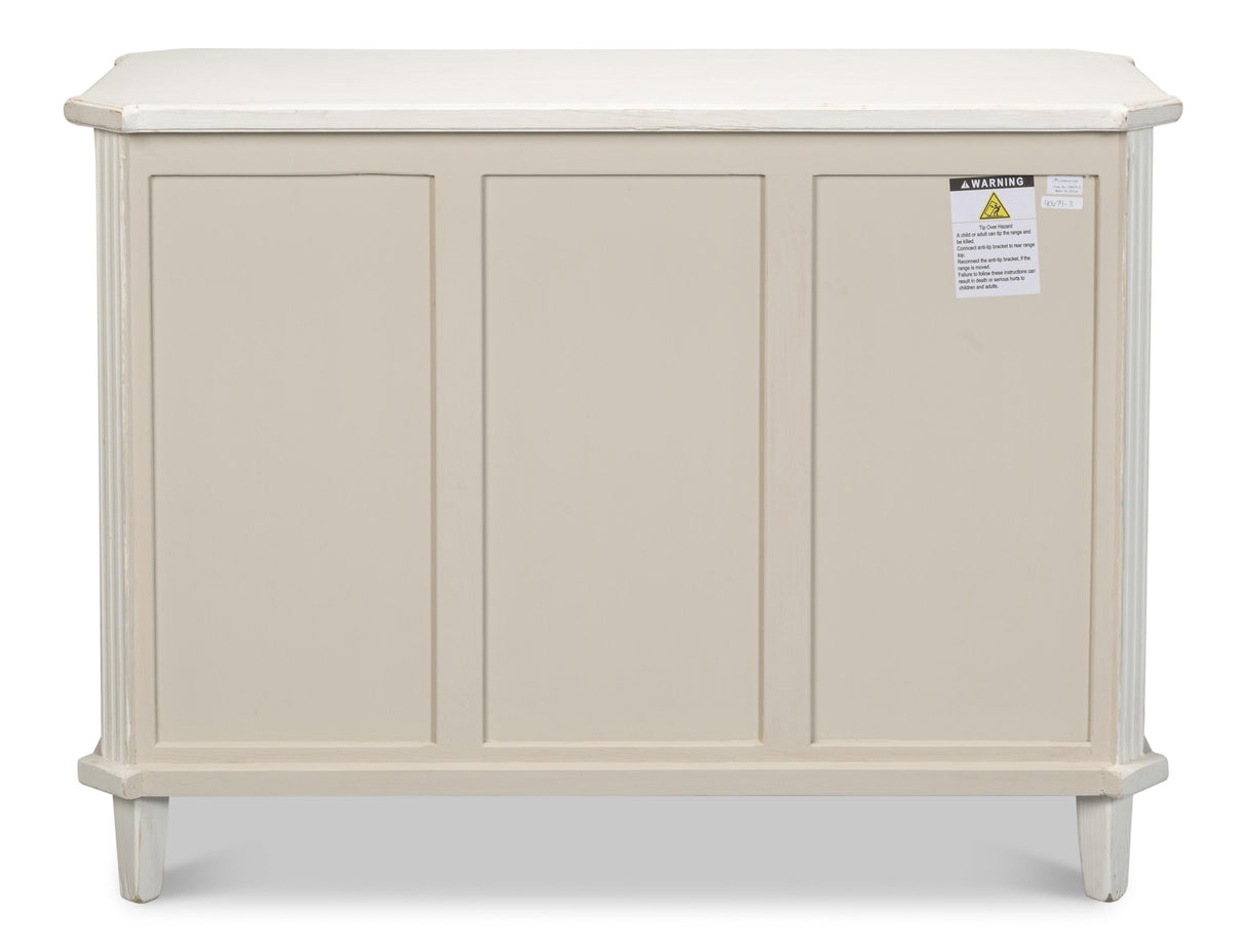 Sarreid Altus Commode  Antique White
