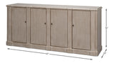 Sarreid Villefranche Sideboard  Stone Grey