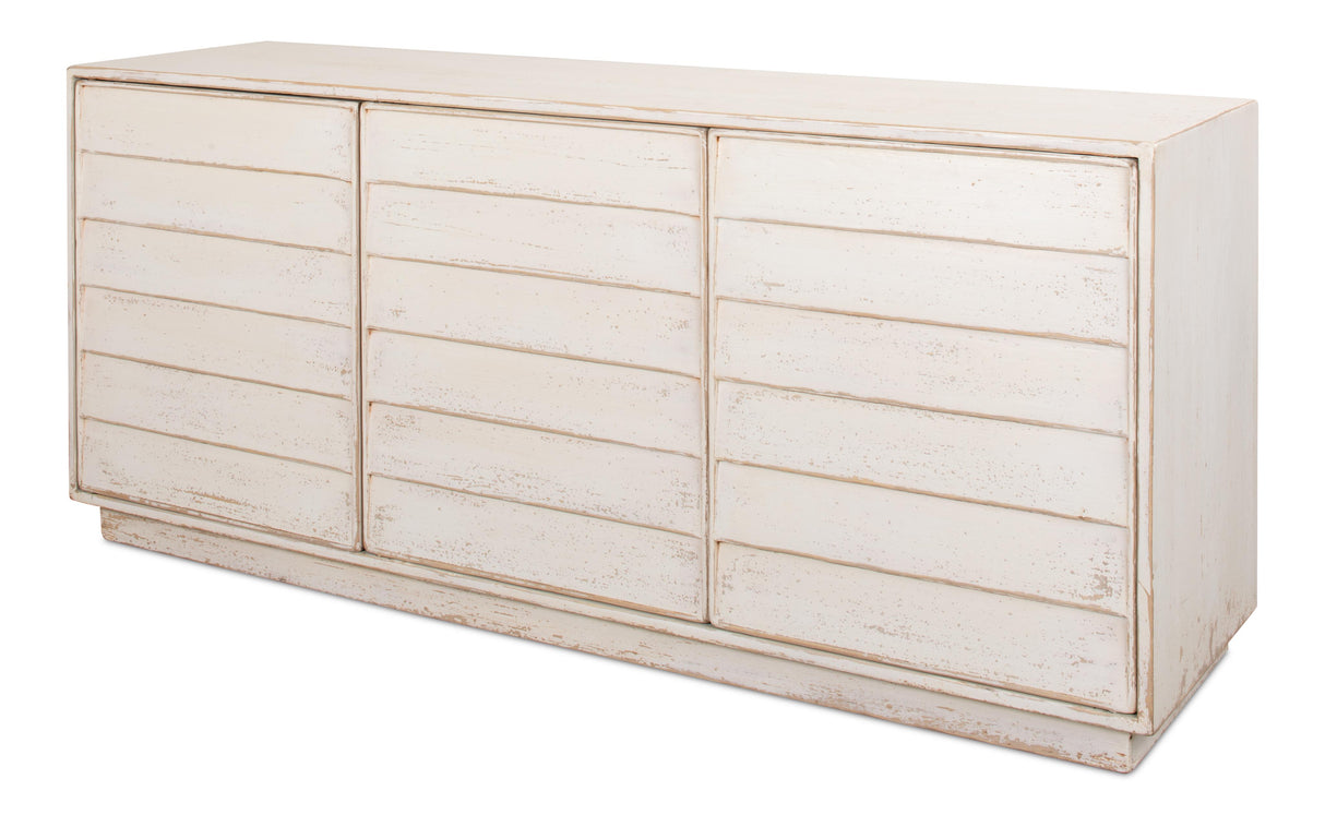 Sarreid Louvered Sideboard  Whitewash