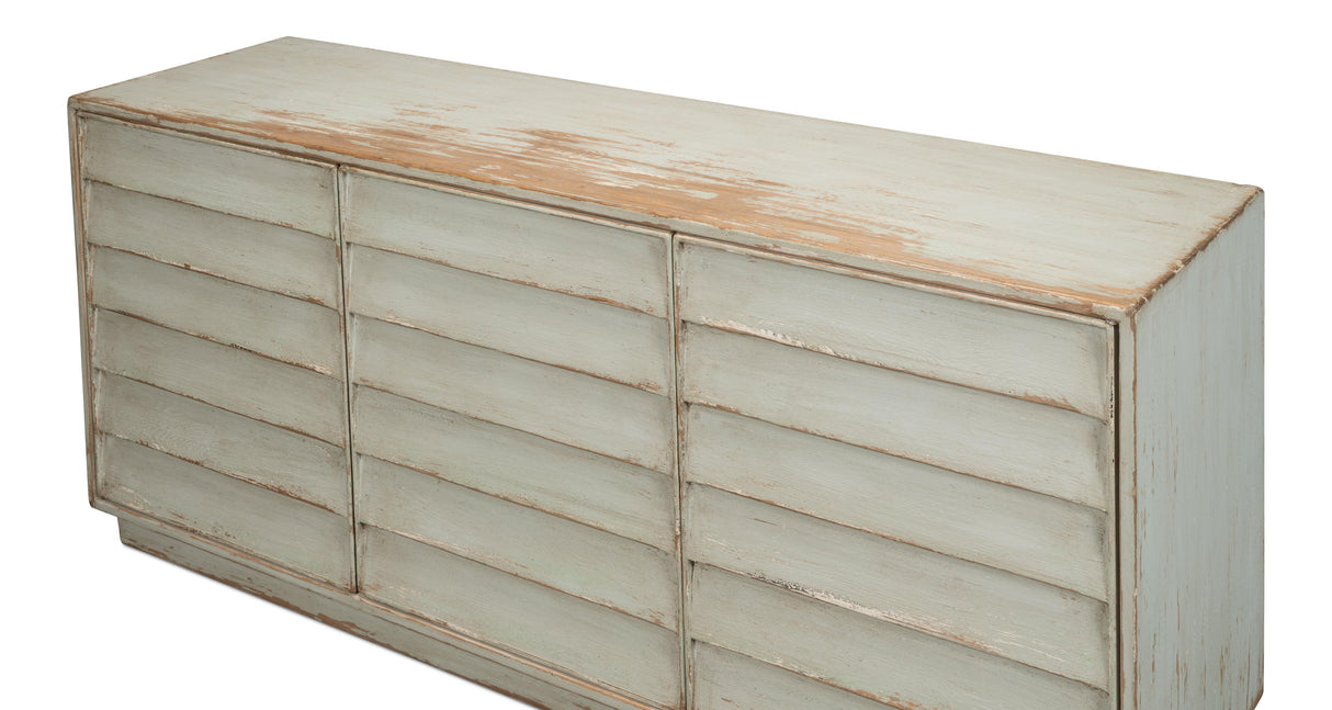 Sarreid Louvered Sideboard  Whitewash