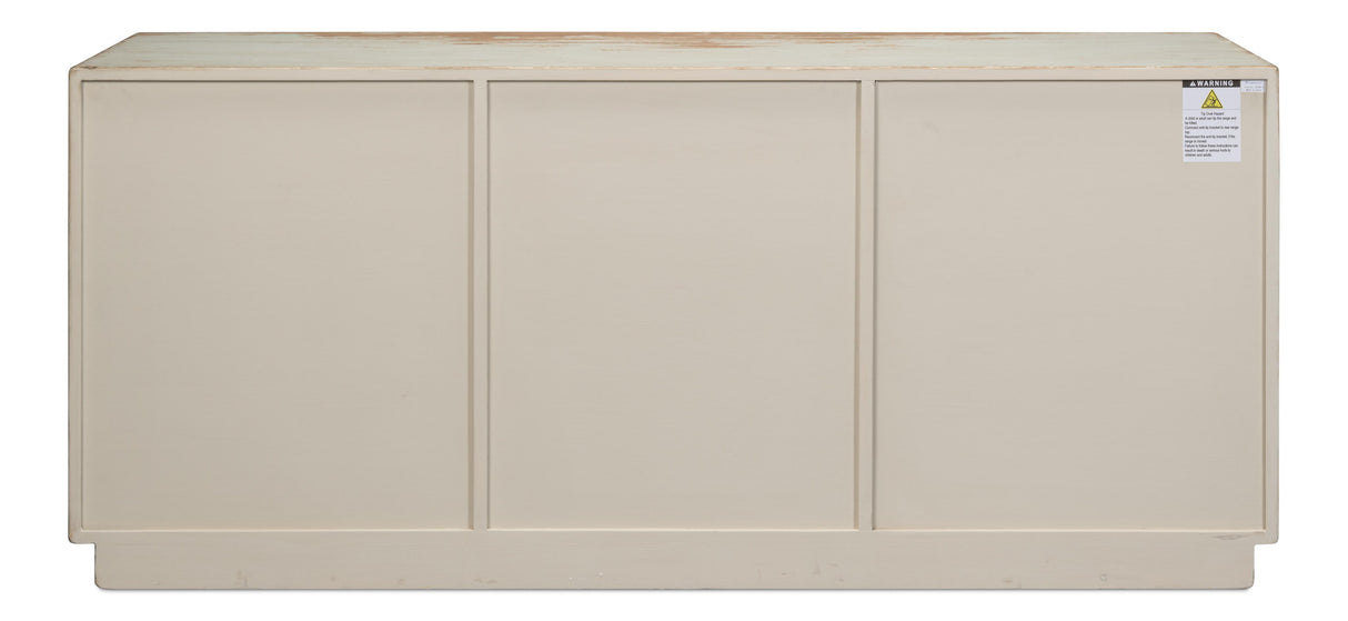 Sarreid Louvered Sideboard  Whitewash
