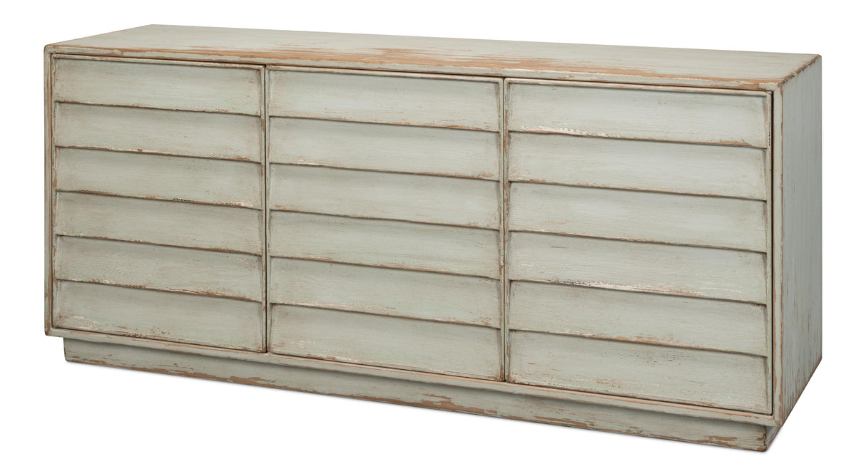 Sarreid Louvered Sideboard  Whitewash