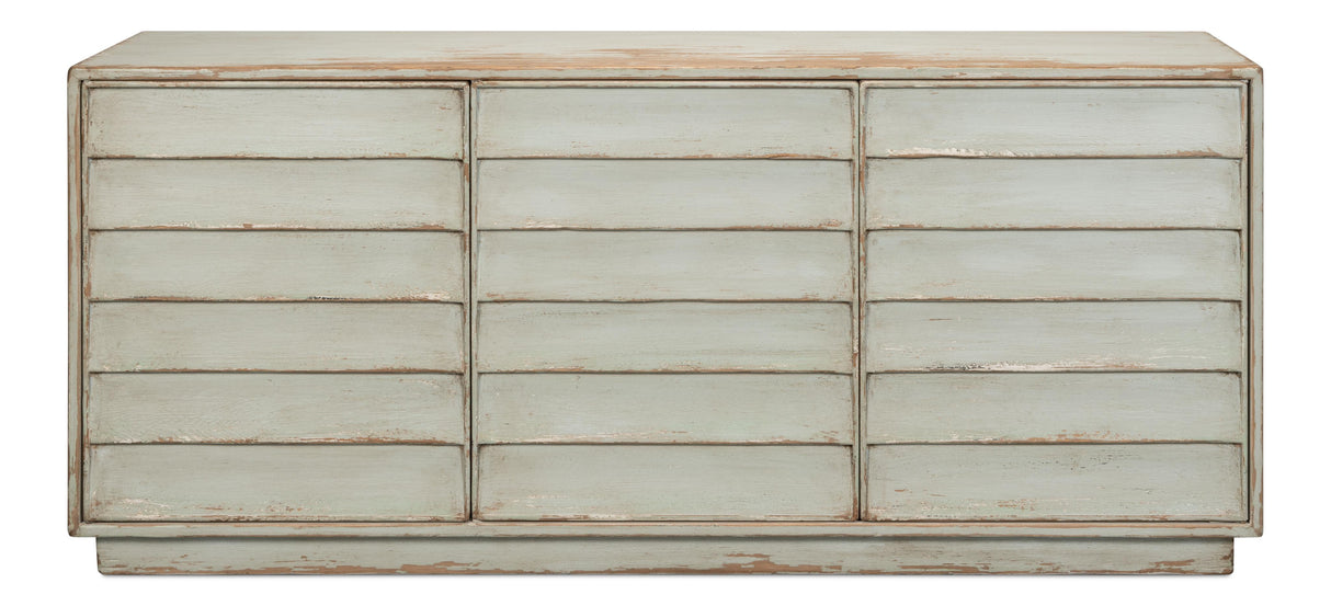 Sarreid Louvered Sideboard  Whitewash