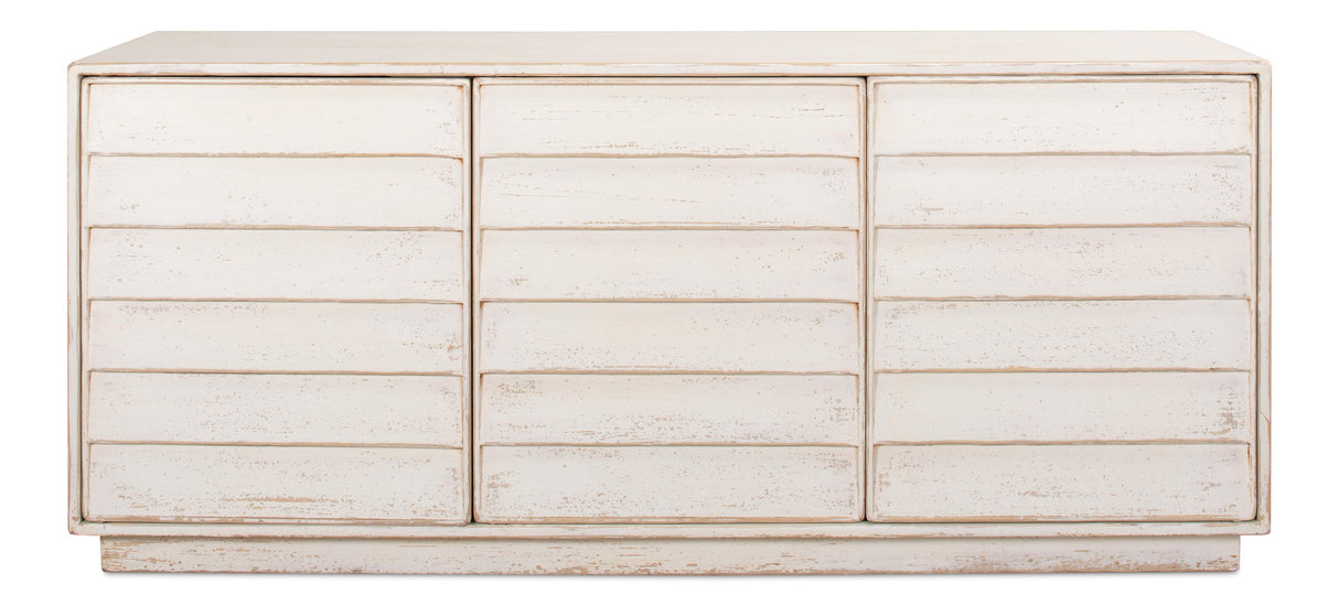 Sarreid Louvered Sideboard  Whitewash
