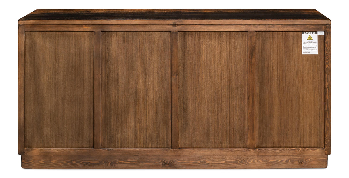 Sarreid Scrubboard Front Sideboard  Ebony