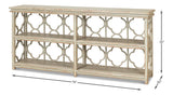 Sarreid Quatrefoil Bookshelf Console Table