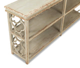 Sarreid Quatrefoil Bookshelf Console Table
