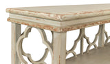 Sarreid Quatrefoil Bookshelf Console Table