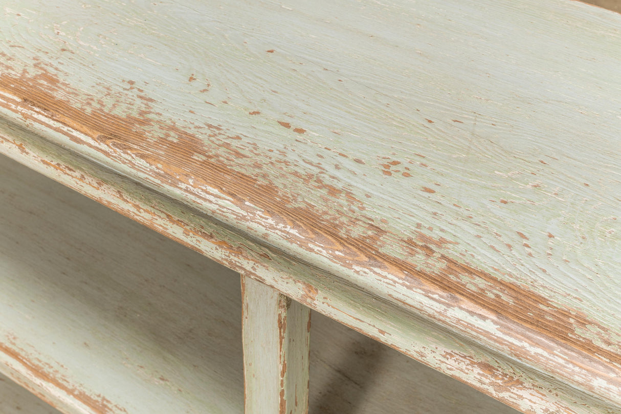 Sarreid Quatrefoil Bookshelf Console Table