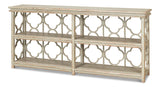 Sarreid Quatrefoil Bookshelf Console Table