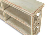 Sarreid Quatrefoil Bookshelf Console Table