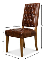 Sarreid Brady Leather Side Chair