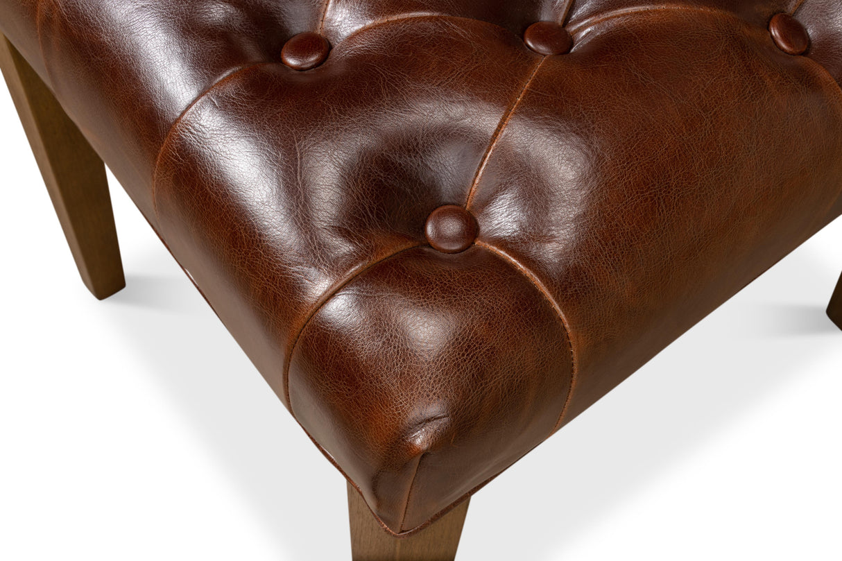 Sarreid Brady Leather Side Chair
