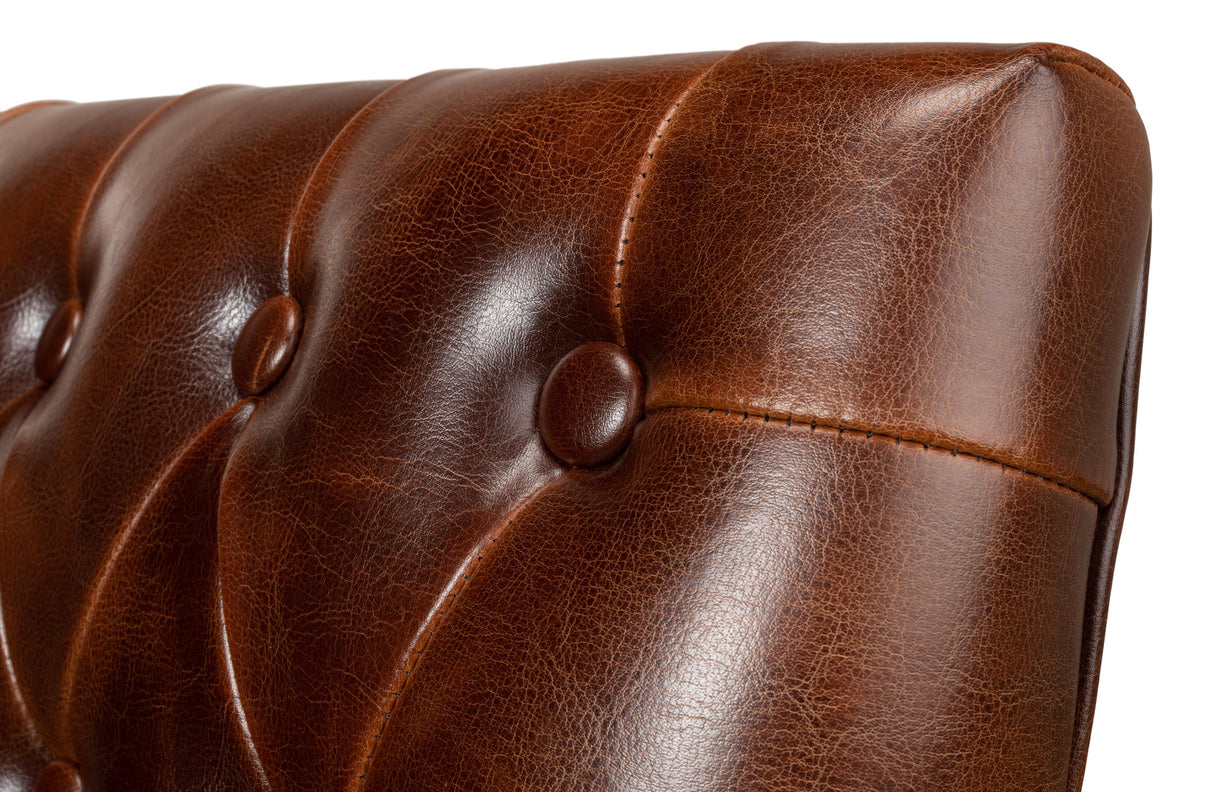 Sarreid Brady Leather Side Chair