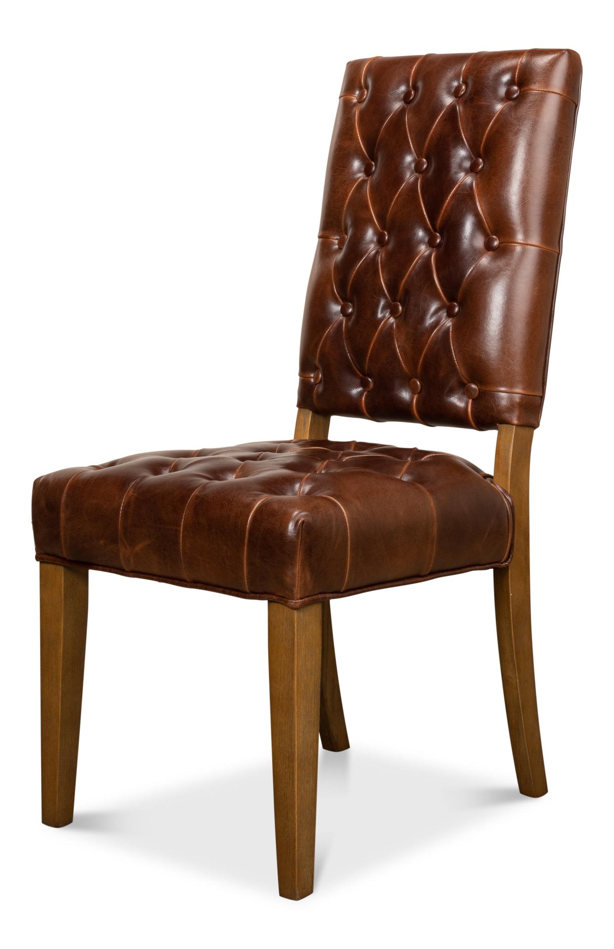 Sarreid Brady Leather Side Chair