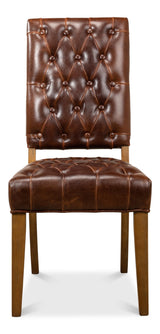 Sarreid Brady Leather Side Chair